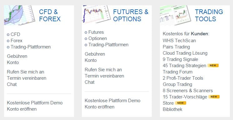 WH SelfInvest_ Futures, CFD, Devisen, Aktien u_ Optionen_ Niedrige Gebühren_ Leg