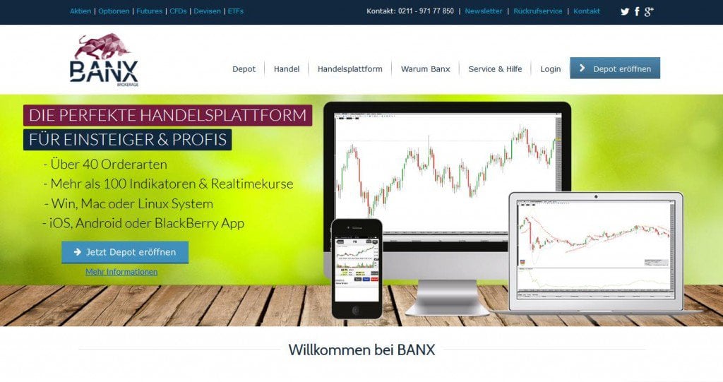 Banx Erfahrungen - Webseite