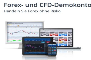 Mobil oder am PC mit dem Demo Forex Broker üben. 