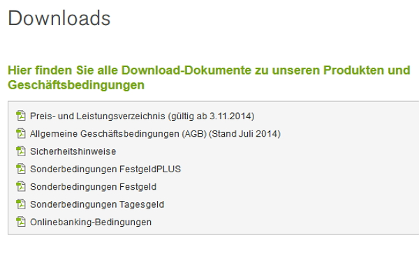 PBB Direkt Test: Unterlagen per Download