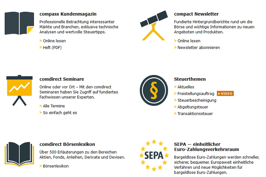 Comdirect CFD Handel: Kostenloser Infoservice!