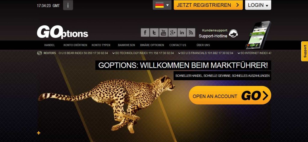 GOptions Erfahrungen - Header