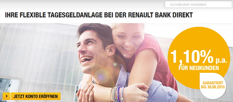 Tagesgeld der Renault Bank Direkt