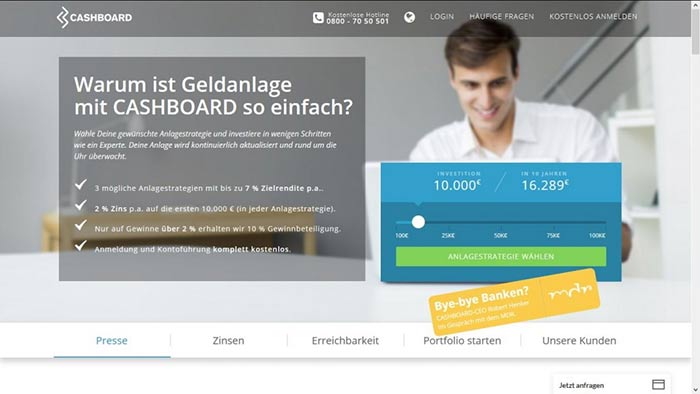 CASHBOARD Erfahrungen - Webseite