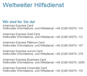 American Express bietet den weltweiten Hilfsdienst