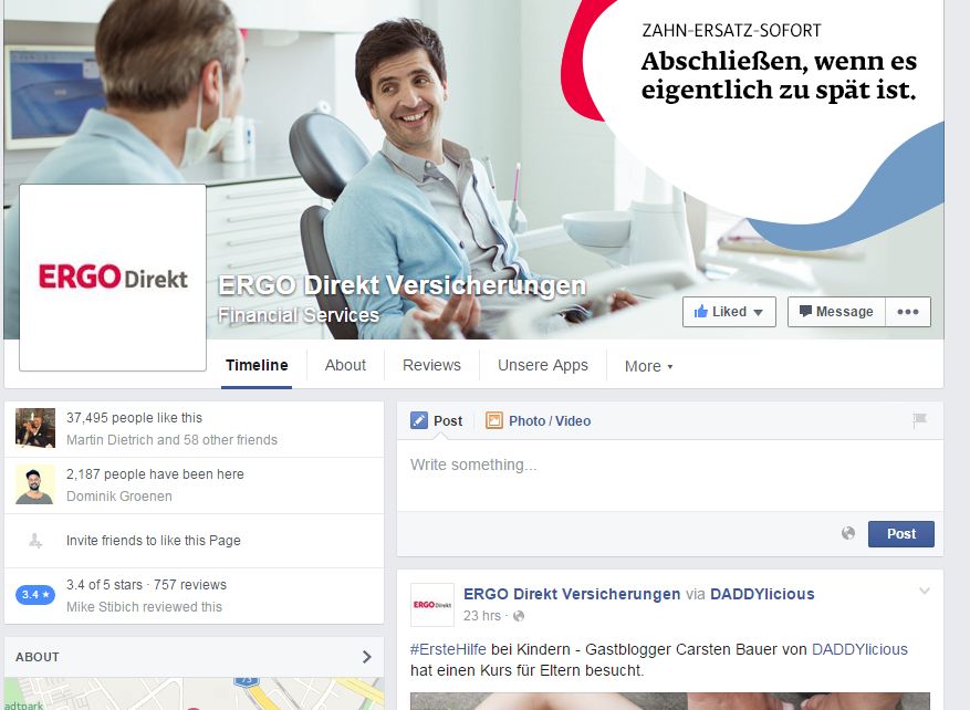 ERGO Direkt Versicherungen Facebook