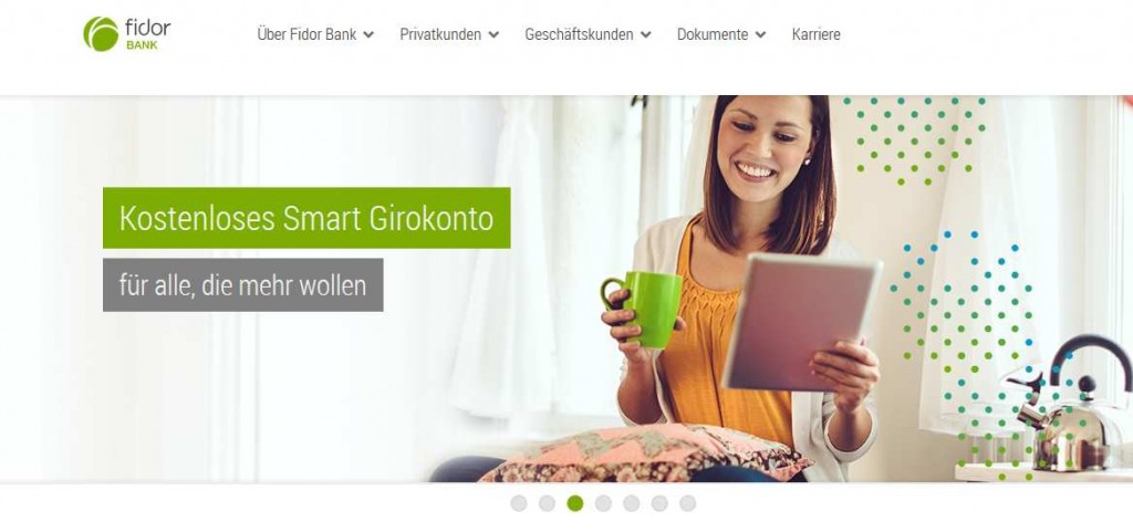 Fidor Bank Erfahrungen - Webseite