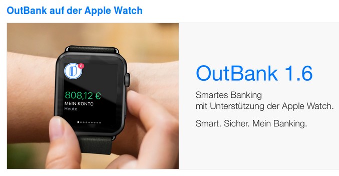 OutBank DE auf Apple Watch