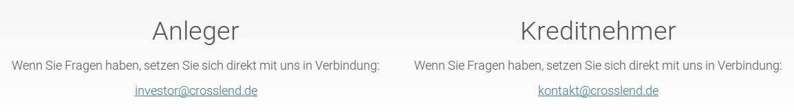CrossLend für Anleger und Kreditnehmer