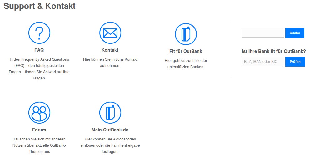 OutBank DE Infos auf der Website