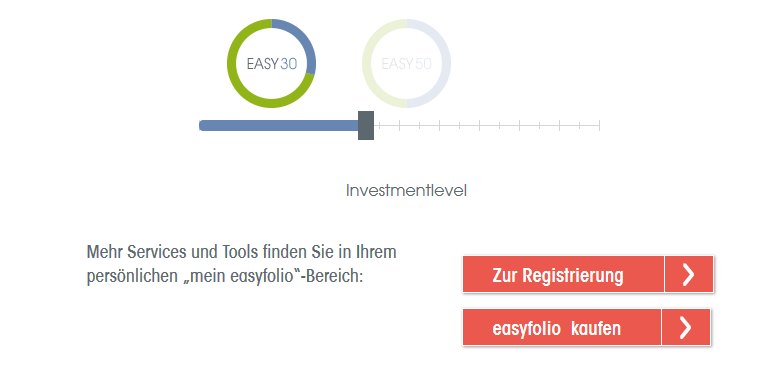 easyfolio Erfahrungen - Fondswahl