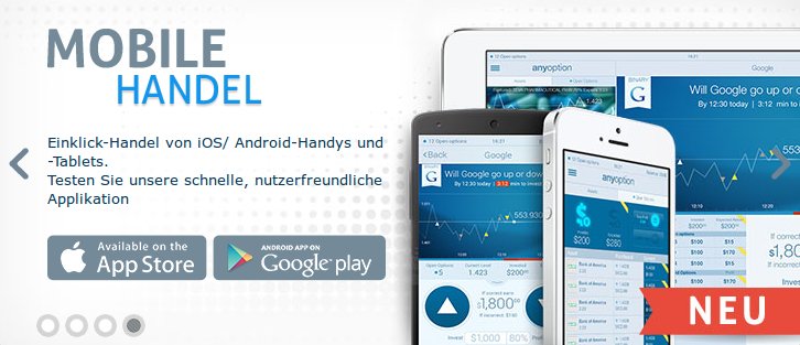 Binäre Optionen Anbieter mit Mobilapp