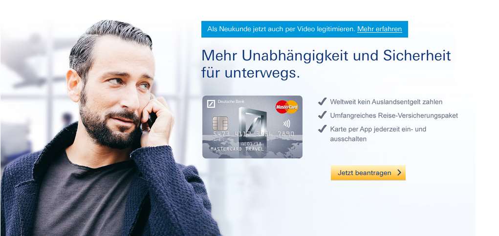 Deutsche Bank Kreditkarte - Header
