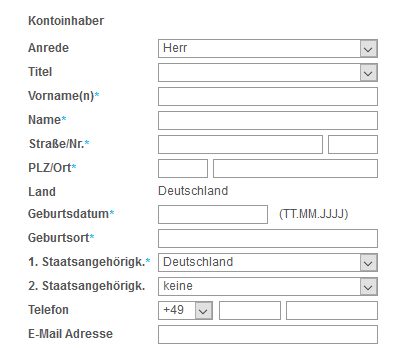 Mercedes Bank Erfahrungen - Online Formular