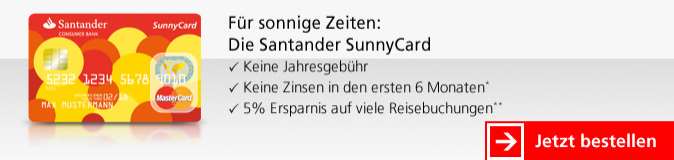 Santander Kreditkarten - Sunny Card