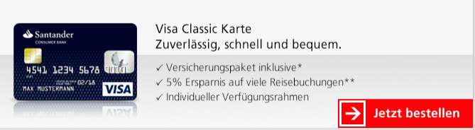 Santander Kreditkarten - Visa Classic Karte