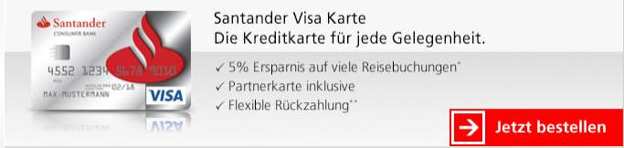 Santander Kreditkarten - Visa Karte