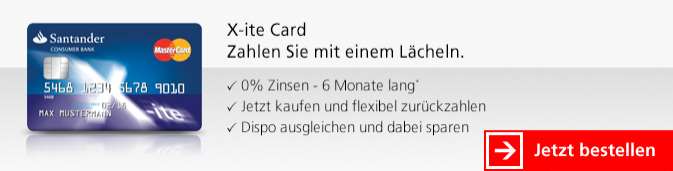 Santander Kreditkarten - Visa Xite Karte