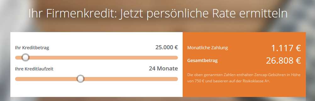 Zencap Erfahrungen - Kreditrechner