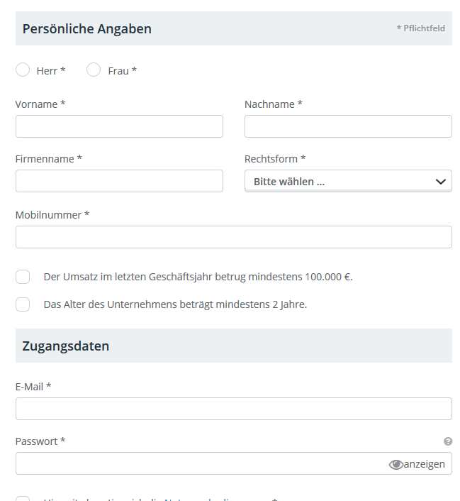 Zencap Erfahrungen - Registrierung