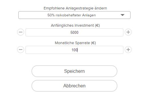 vaamo Erfahrungen - Anlagebetrag