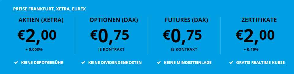 Die besten Online Broker - Gebühren Degiro