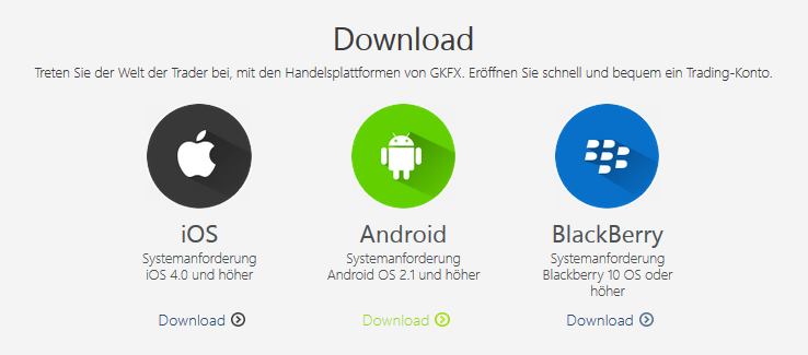 GKFX App - Betriebssysteme