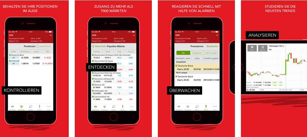 IG Markets App - Funktionen