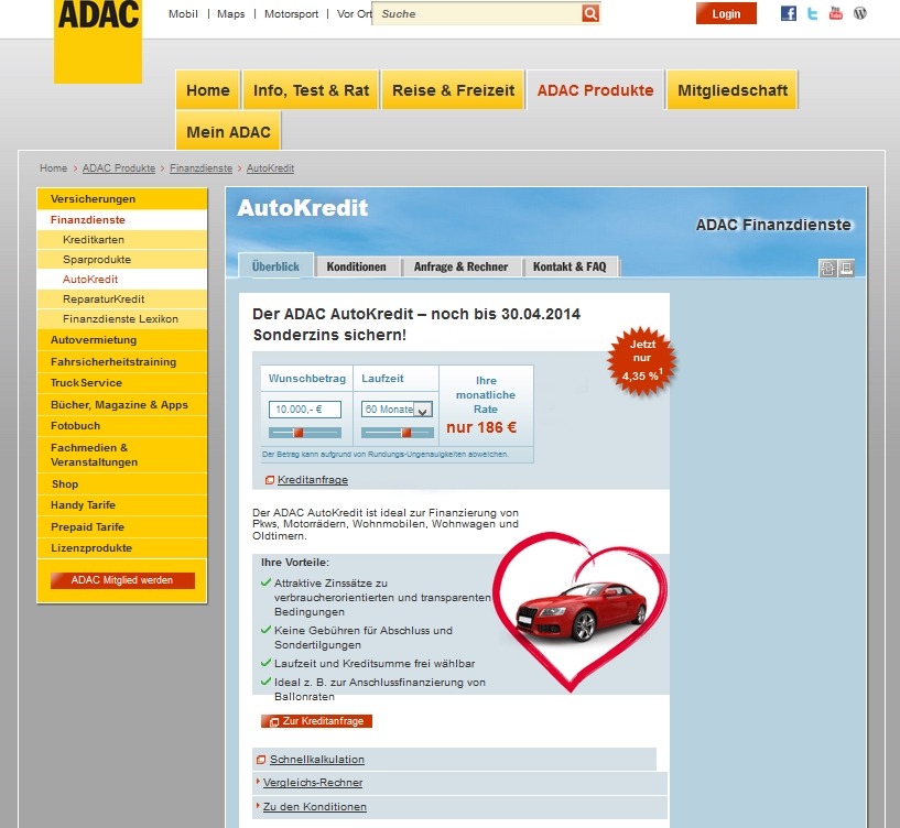 autokredit adac