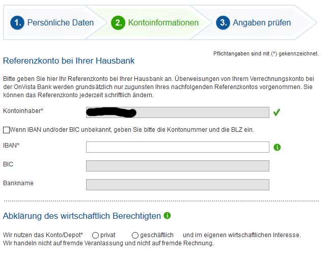 Finanzen.net - Kontoinformationen