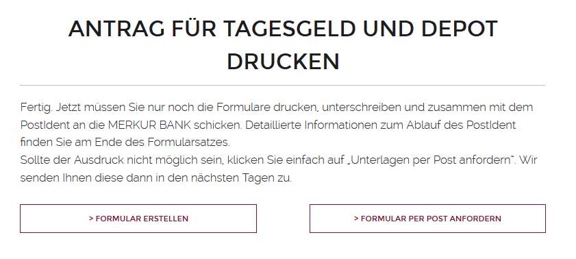 Merkur Bank - Ausdrucken