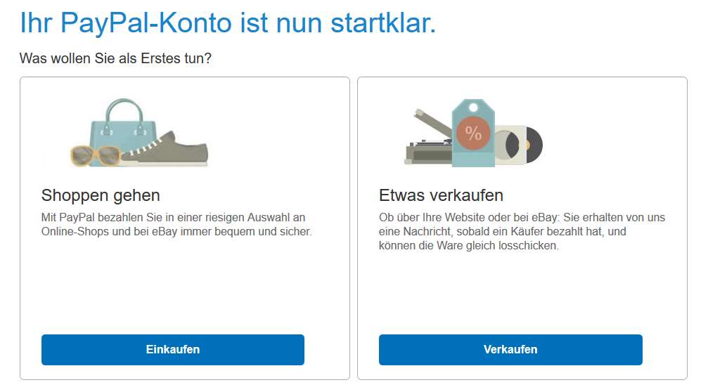 PayPal Erfahrungen - Konto Bestätigung