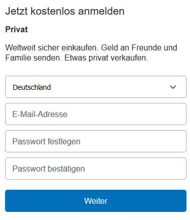 PayPal Erfahrungen - Konto Email