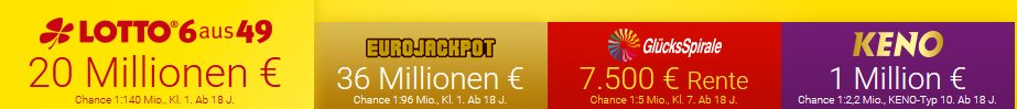 Lotto.de Erfahrungen - Lotterien