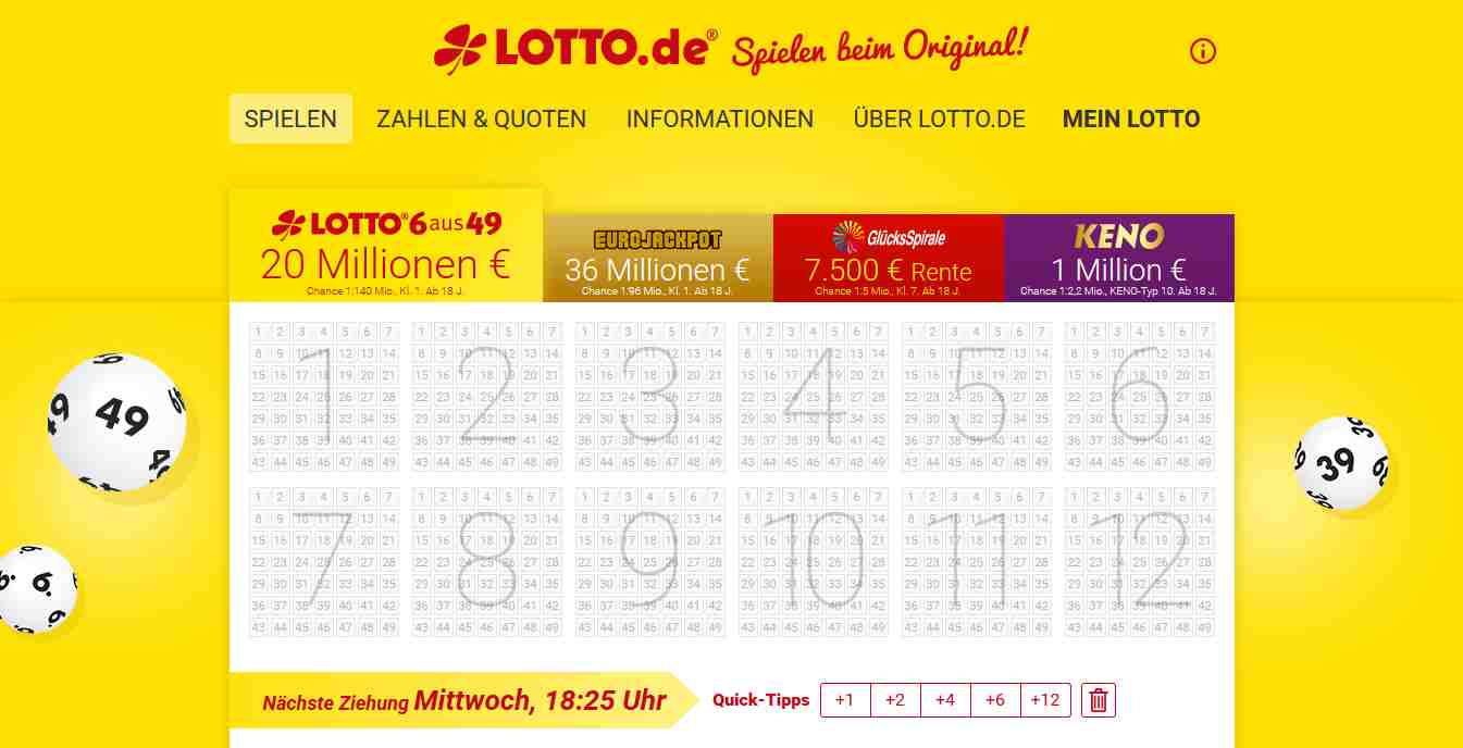 Lotto.de Erfahrungen - Webseite