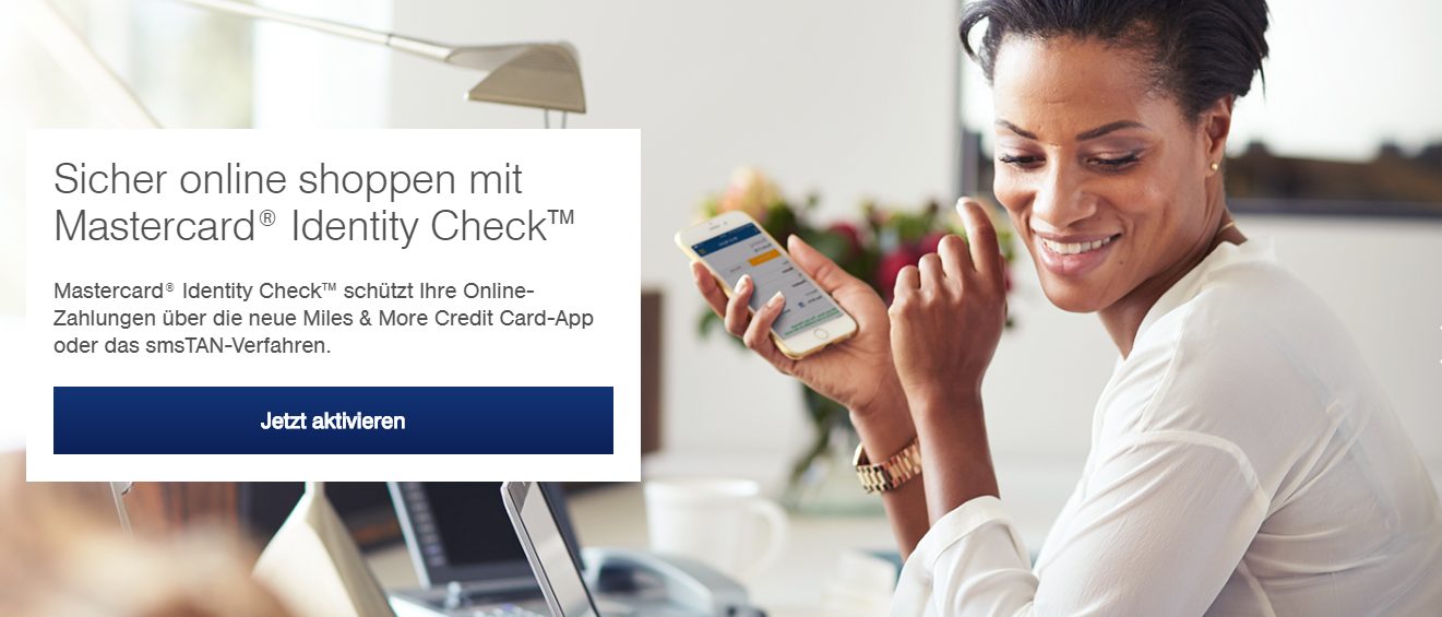 Mit der Miles & More Mastercard kann man sicher online shoppen