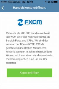 SwipeStox - FXCM eröffnen