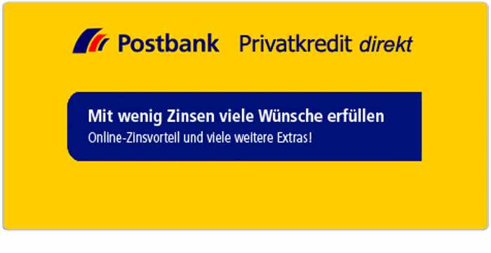 Postbank Kredit - Header