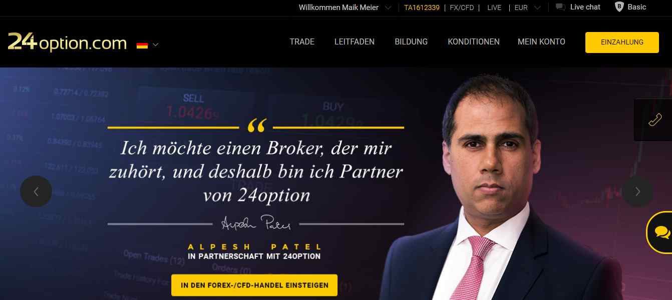 24Option Erfahrungen - Header