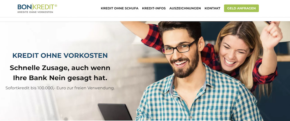 Bon-Kredit Webseite