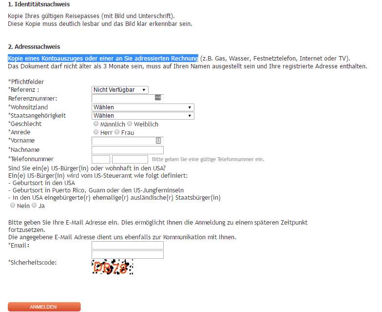 Blackwell Global Erfahrungen - Anmeldung 2