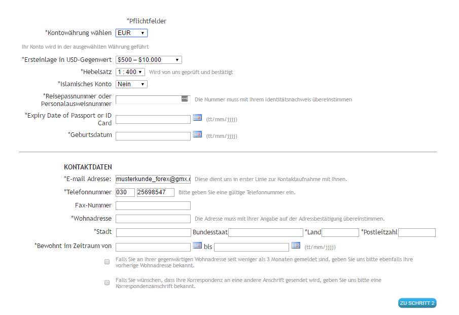 Blackwell Global Erfahrungen - Anmeldung 3