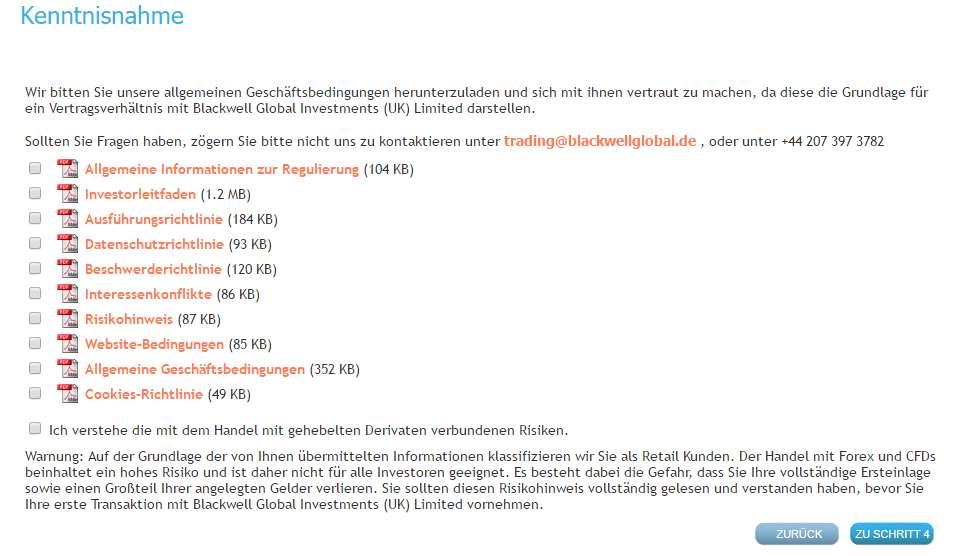 Blackwell Global Erfahrungen - Anmeldung 5