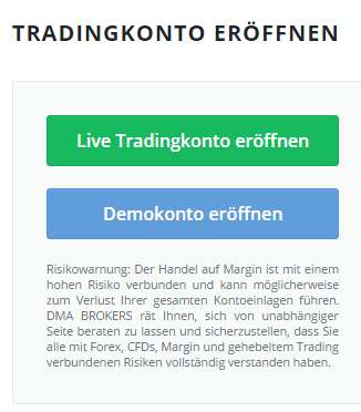 DMA Brokers Erfahrungen - Anmeldung 1
