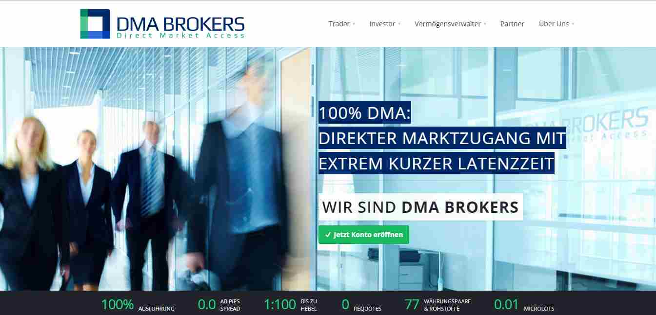 DMA Brokers Erfahrungen - Header