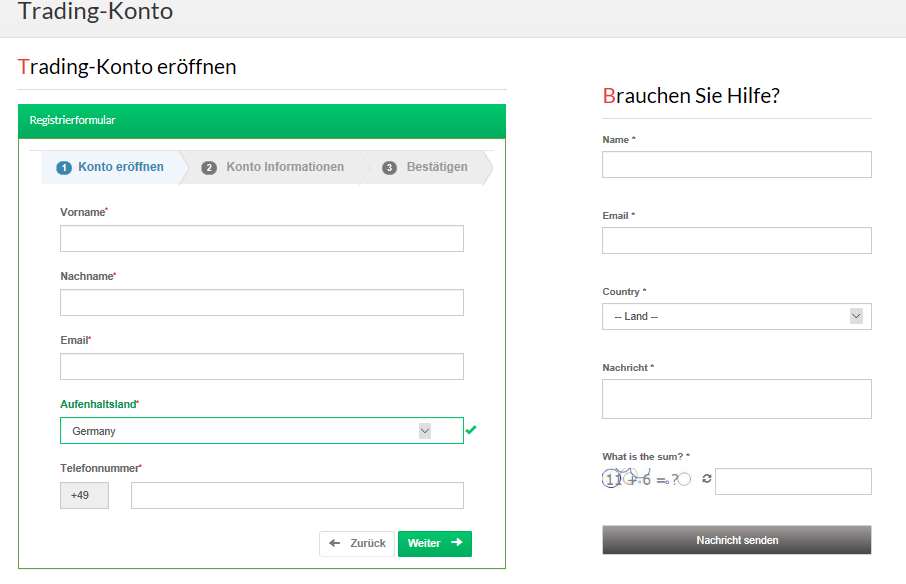 ArgusFX Erfahrungen - Online Formular