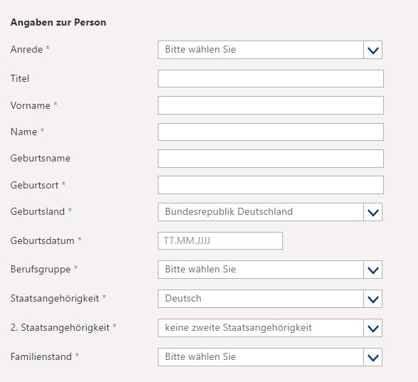 VTB Festgeld - Online Formular