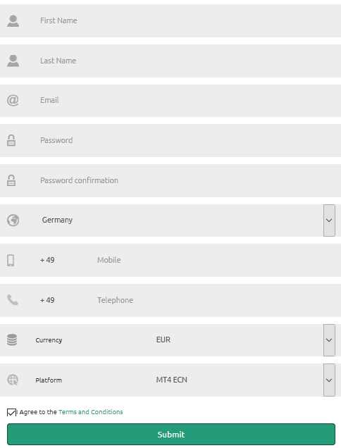 NSFX Erfahrungen - Online Formular