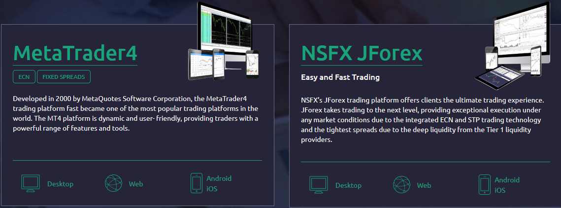 NSFX Erfahrungen - Plattform