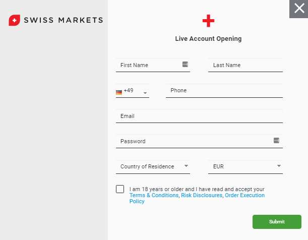 Swiss Markets Erfahrungen - Konto eröffnen